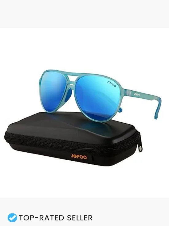 Retro Aviator Sunglasses Polarized UV400 Protection Trendy Sports Outdoor - Picture 7 of 7